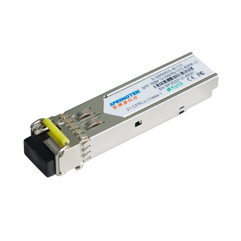 DOM di SFP ottici BIDI 40km TX1550nm/RX1310 155M MP LC DFB di Ethernet del modulo di SFP