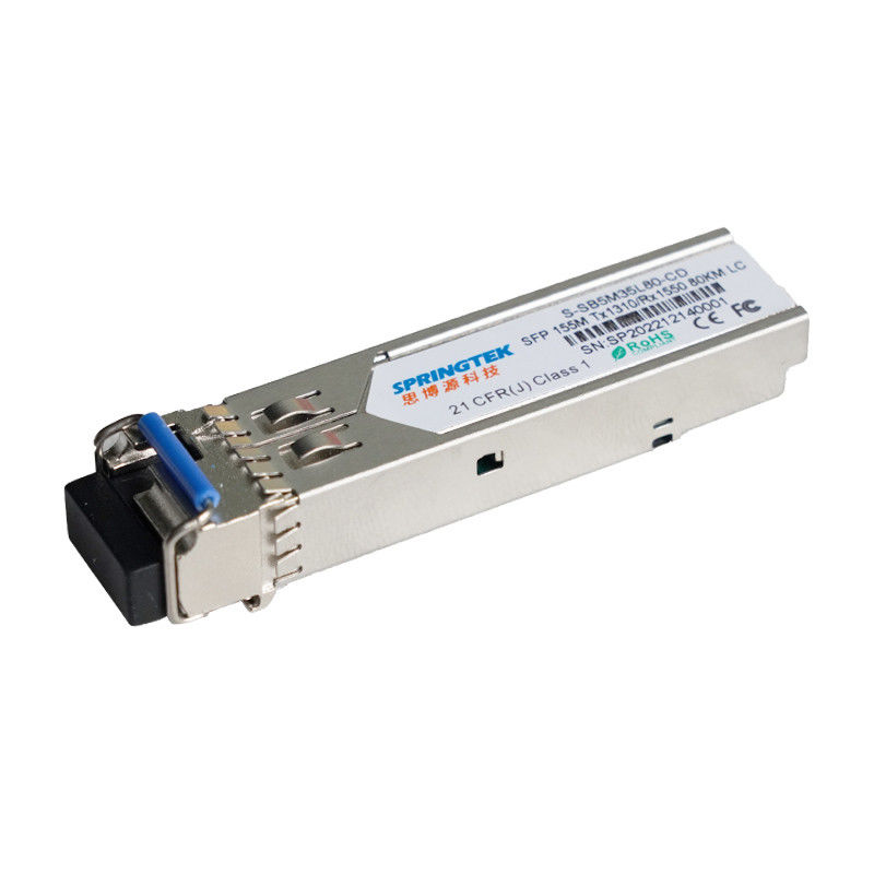 modulo ottico semplice di SFP del ricetrasmettitore del modulo di WDM del connettore DDM di 155M BIDI 80km 1310nm/1550nmn LC