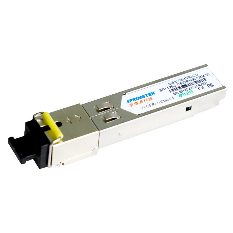 Modulo compatibile T1550/R1490nm 80km del ricetrasmettitore di Cisco 1.25G BIDI SFP con il modulo dello Sc di DDM