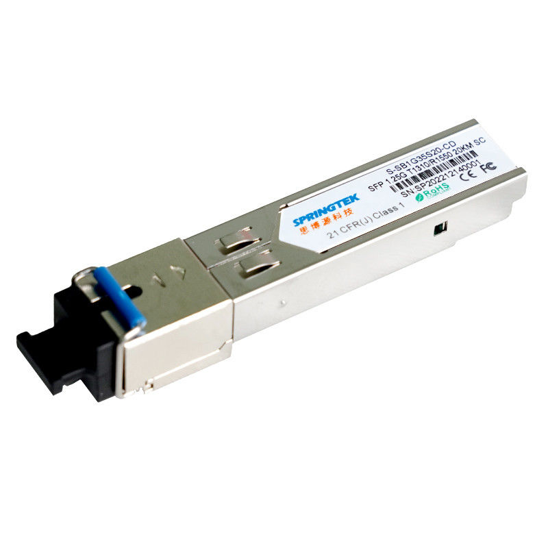 Modulo ottico compatibile del ricetrasmettitore del ricetrasmettitore T1310/R1550nm 20km SFP dello Sc BIDI 1.25G dell'OEM
