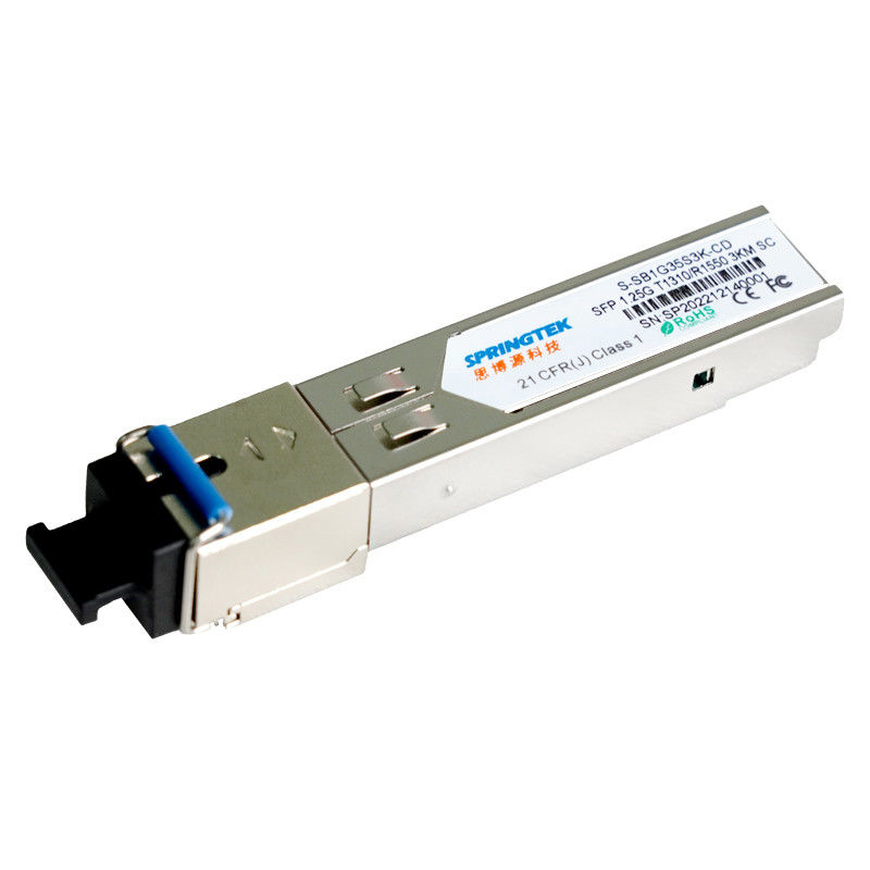Ricetrasmettitore compatibile BIDI T1310/R1550nm dello Sc SFP dell'OEM 1.25G con il modulo ottico del ricetrasmettitore di DDM 3km
